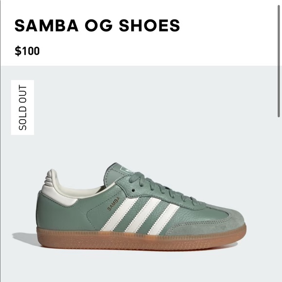 adidas Shoes - Adidas samba green and white